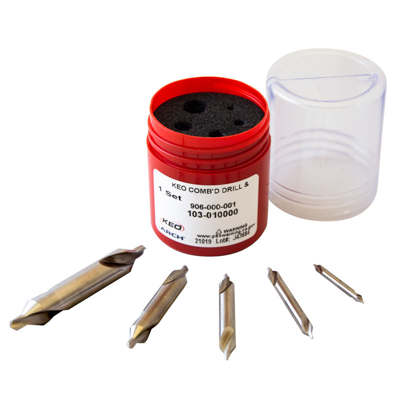 KEO COMB'D DRILL & COUNTERSINK SET-PLAIN - Specialty Mill & Cutter Sets